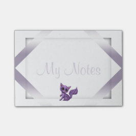 Bloco De Notas Meu gatinho do roxo dos post-it das notas