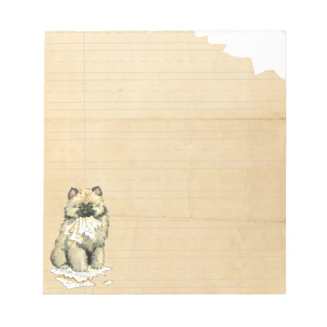 Bloco De Notas Meu Keeshond Comeu Meu Trabalho De Casa (Frente)