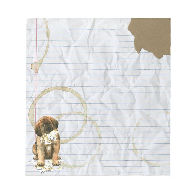 Bloco De Notas Meu Leonberger Ate Meu Plano De Lição (Frente)