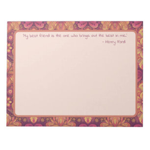 Bloco De Notas Meu melhor amigo Floral Note[ad