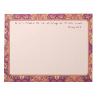 Bloco De Notas Meu melhor amigo Floral Note[ad