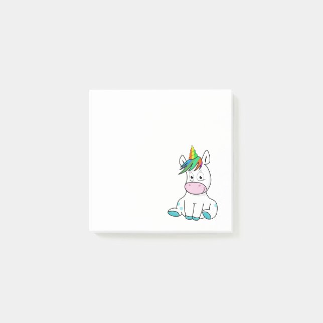 Bloco De Notas Meu pequeno e fofo Unicórnio (Frente)