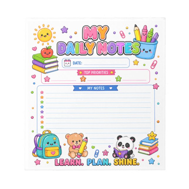 Bloco De Notas Meu Planejador Diário (Frente)