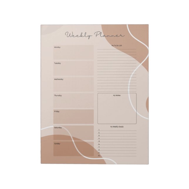 Bloco De Notas Meu Planejador Semanal Inatualizado (Invertido)