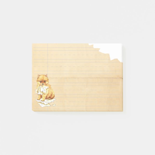 Bloco De Notas Meu Pomeranian comeu meus trabalhos de casa (Frente)