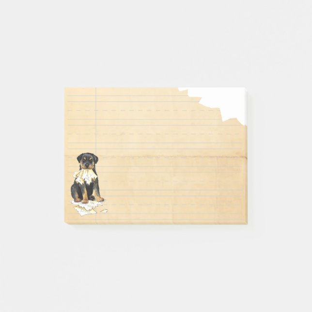Bloco De Notas Meu Rottweiler comeu meus trabalhos de casa (Frente)