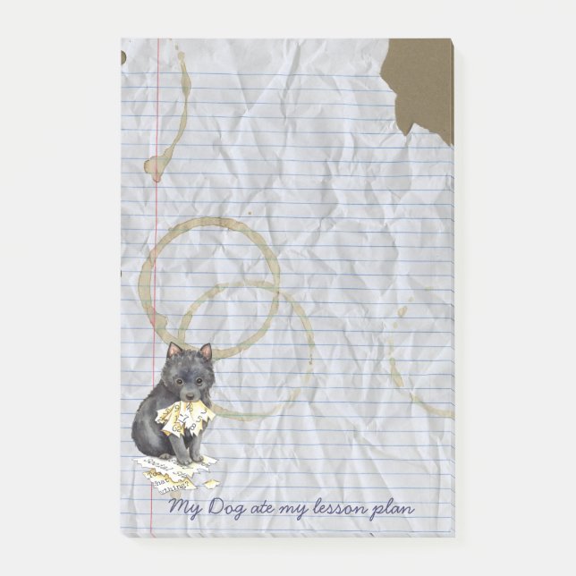 Bloco De Notas Meu Schipperke Ate Meu Plano De Lição (Frente)