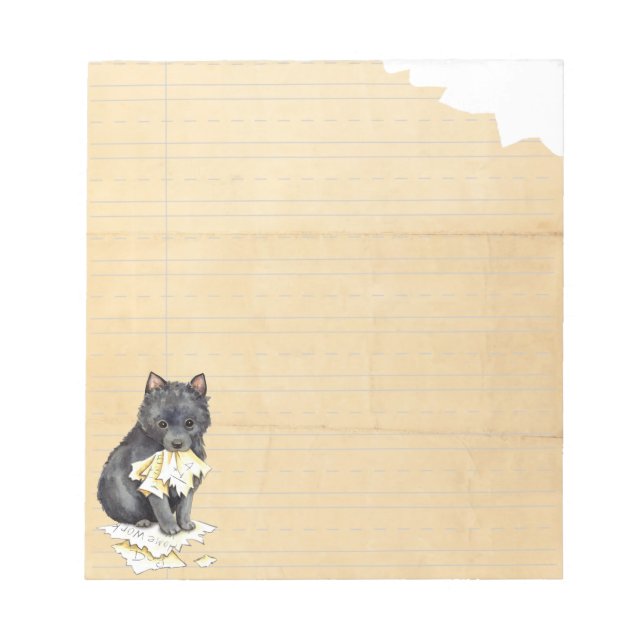 Bloco De Notas Meu Schipperke Comeu Meu Trabalho De Casa (Frente)