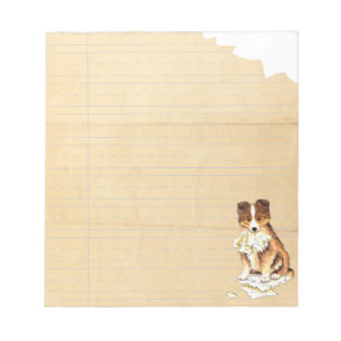 Bloco De Notas Meu Sheltie comeu meus trabalhos de casa