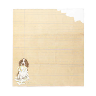 Bloco De Notas Meu Spaniel de Springer inglês comeu meus
