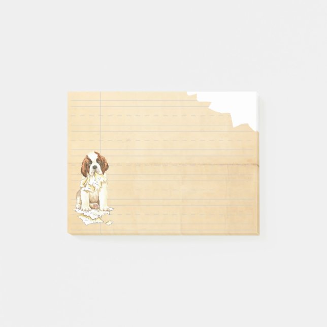 Bloco De Notas Meu St Bernard comeu meus trabalhos de casa (Frente)