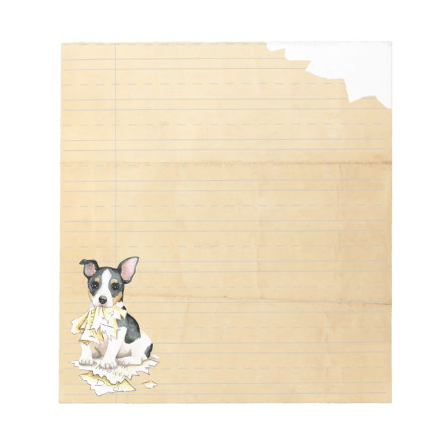 Bloco De Notas Meu Ursinho Roosevelt Terrier Comeu meu Notepad De (Frente)