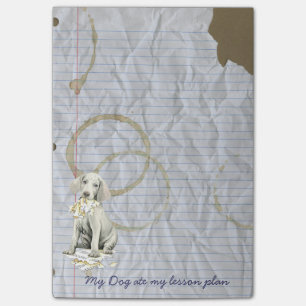 Bloco De Notas Meu Weimaraner comeu meu plano de aula