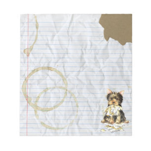Bloco De Notas Meu Yorkie Comeu meu Plano de Aula