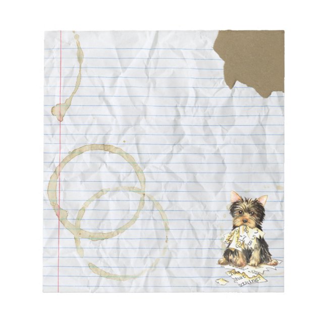 Bloco De Notas Meu Yorkie comeu meu plano de lição (Frente)