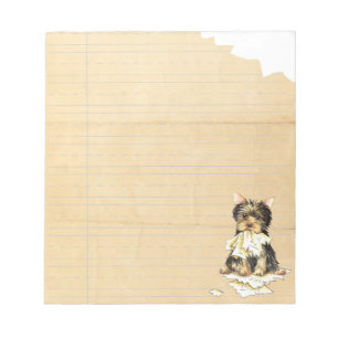 Bloco De Notas Meu Yorkie comeu meus trabalhos de casa