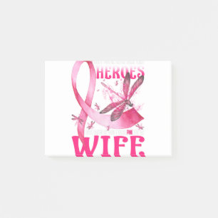 Bloco De Notas Meus Heróis Eu Visto Rosa Para O Cancer Da Minha