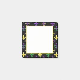 Bloco De Notas Miçangas Fleur de Lis - Notas Negras