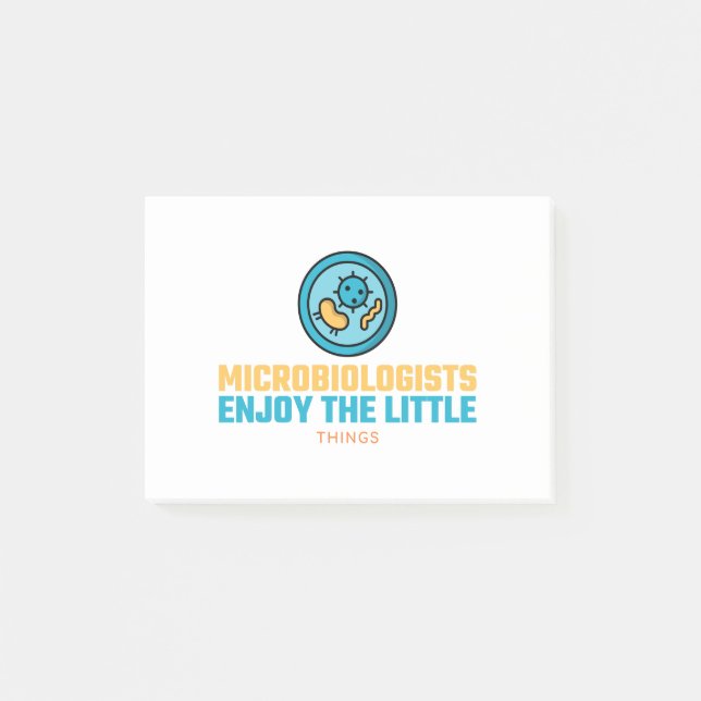 Bloco De Notas Microbiólogos Gostam Das Coisas Pequenas (Frente)