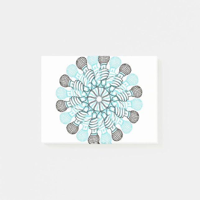 Bloco De Notas Microfone desenhado à mão (Frente)