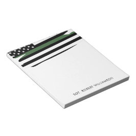 Bloco De Notas Militar Thin Green Line Personalizada