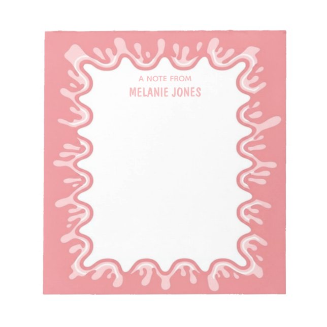 Bloco De Notas Milkshake Vermelho de Melancia Personalizado (Frente)