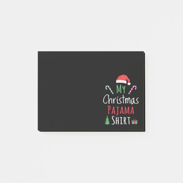 Bloco De Notas Minha Camisa de Natal do Pajama (Frente)