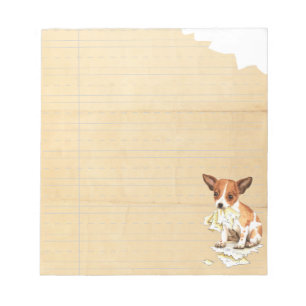 Bloco De Notas Minha chihuahua comeu meus trabalhos de casa