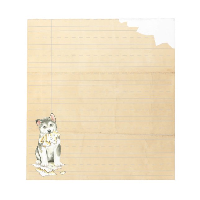 Bloco De Notas Minha Malemute Comeu Minha Homework (Frente)