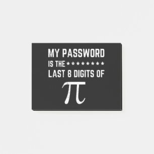 Bloco De Notas Minha Senha É Os Últimos 8 Dígitos De Pi