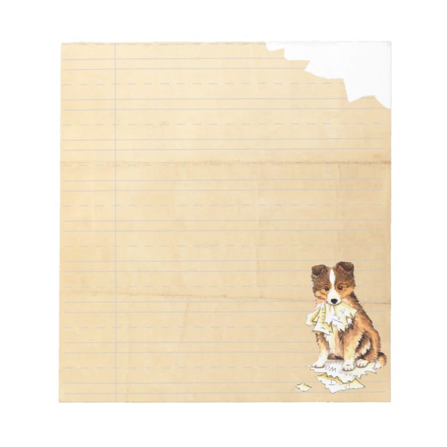 Bloco De Notas Minha Sheltie Comeu Minha Casa (Frente)