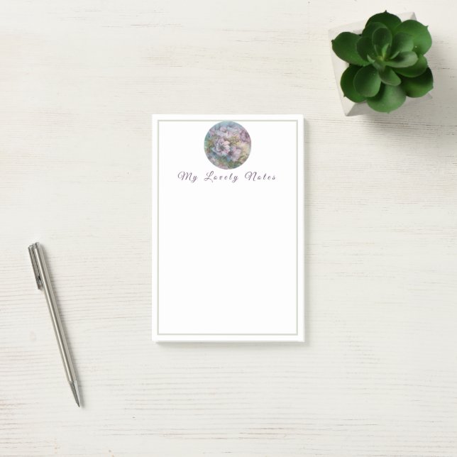 Bloco De Notas Minhas Adoráveis Notas - Notepad Floral Elegante (Escritótio)