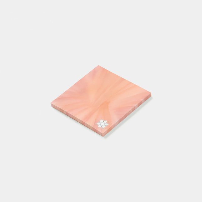 Bloco De Notas Mini cor de água quadrada laranja (Inclinado)