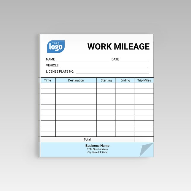 Bloco De Notas Mini Daily Work Mileage Log Sheet Notepad (Criador carregado)