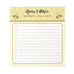 Bloco de Notas Mini Lista de Tarefas para Casais