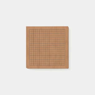 Bloco De Notas Miniatura de Goban 19x19 com Grão de Madeira Marro