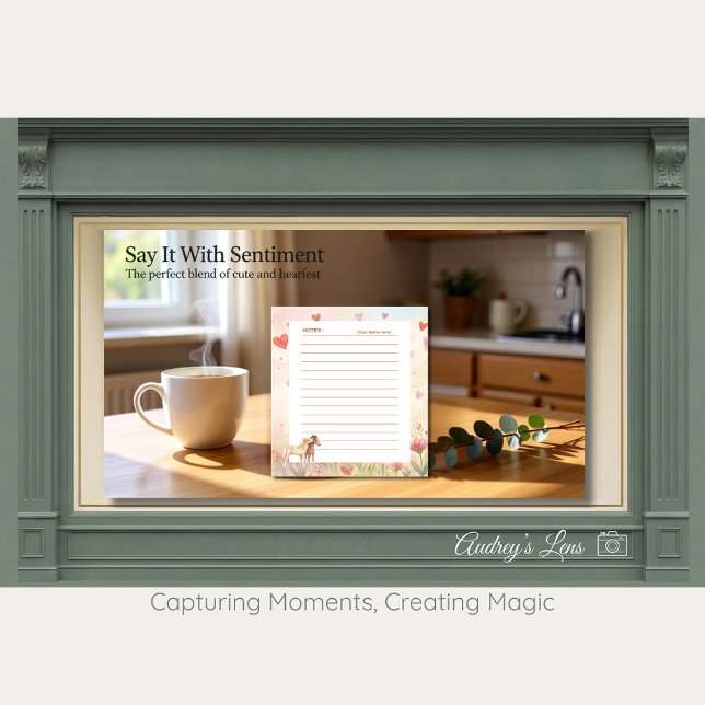 Bloco De Notas Miniature Horse Storybook Valentine’s Day Script (Criador carregado)