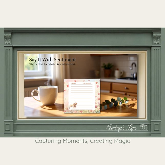 Bloco De Notas Miniature Horse Storybook Valentine’s Day Script (Criador carregado)