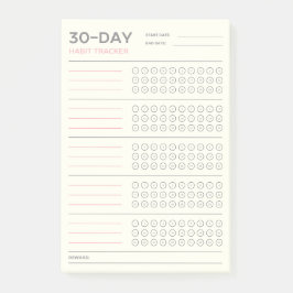 Bloco De Notas Minimal 30 Day Challenge Habit Tracker Design
