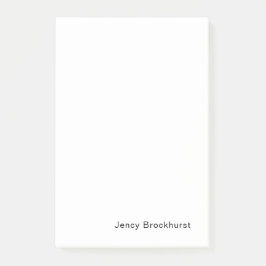 Bloco De Notas Minimal Classic White Masculine Design