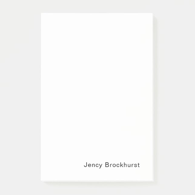 Bloco De Notas Minimal Classic White Masculine Design (Frente)