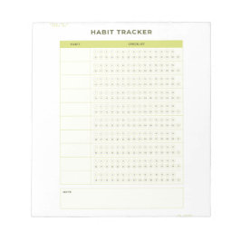 Bloco De Notas Minimal Green Daily Checklist Planner Design