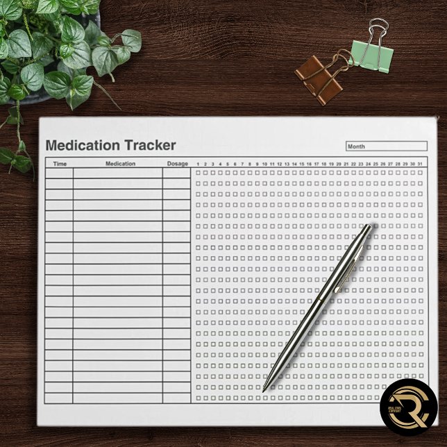 Bloco De Notas Minimal Medication Tracker  (Criador carregado)