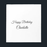 Bloco De Notas MINIMAL SIMPLES.CUTIE ADICIONAR NOME BABY feliz an<br><div class="desc">Design</div>