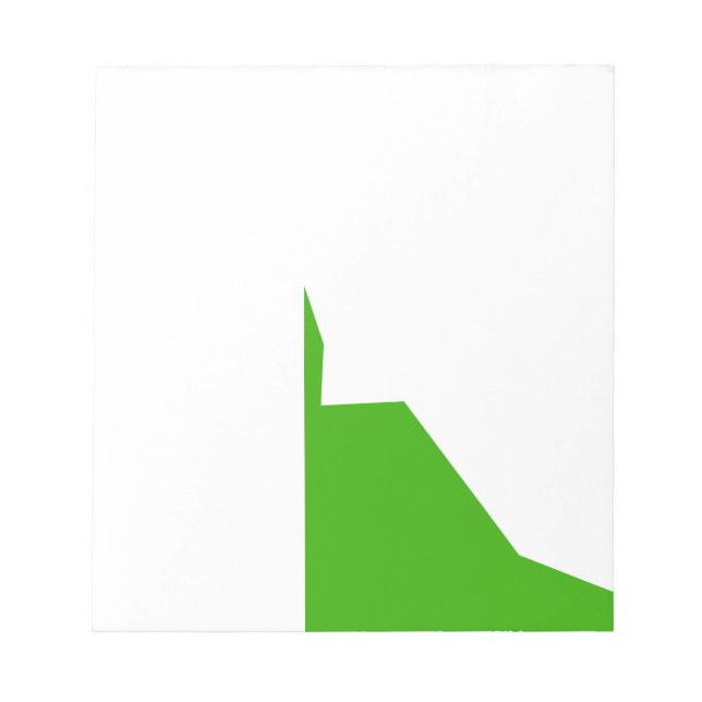 Bloco De Notas Minimalismo branco verde (Frente)