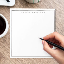 Bloco De Notas Minimalist Brown Monogram Two Border