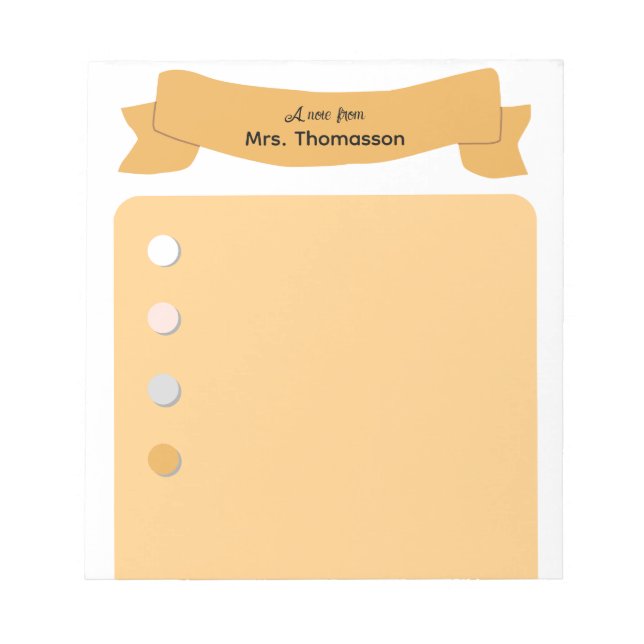 Bloco De Notas Minimalist Bullet Point Teacher Notepad (Frente)