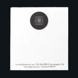 Bloco De Notas Minimalist Logo Office Branding Memo notepad<br><div class="desc">Elevate your brand with this minimalist custom logo notepad,  perfect for business professionals,  offices,  and small companies. Clean and modern design makes it ideal for daily notes,  meetings,  and promotions. Add your logo or text easily to create a personalized stationery piece that enhances brand identity and professionalism</div>
