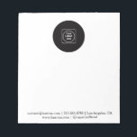 Bloco De Notas Minimalist Logo Office Branding Memo notepad<br><div class="desc">Elevate your brand with this minimalist custom logo notepad,  perfect for business professionals,  offices,  and small companies. Clean and modern design makes it ideal for daily notes,  meetings,  and promotions. Add your logo or text easily to create a personalized stationery piece that enhances brand identity and professionalism</div>