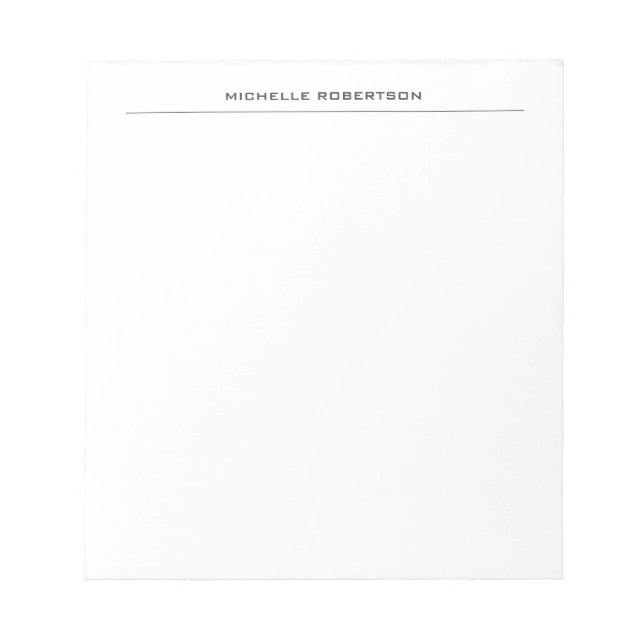 Bloco De Notas Minimalist Modern Professional Plain Simple (Frente)